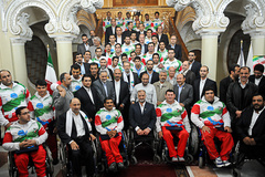 مراسم تجلیل از قهرمانان و مدال آوران رقابتهای پارالمپیک با حضور رییس مجلس شورای اسلامی